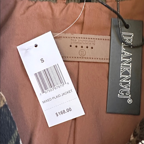 NWT Blank NYC Mixed Plaid Jacket - Picture 9 of 14